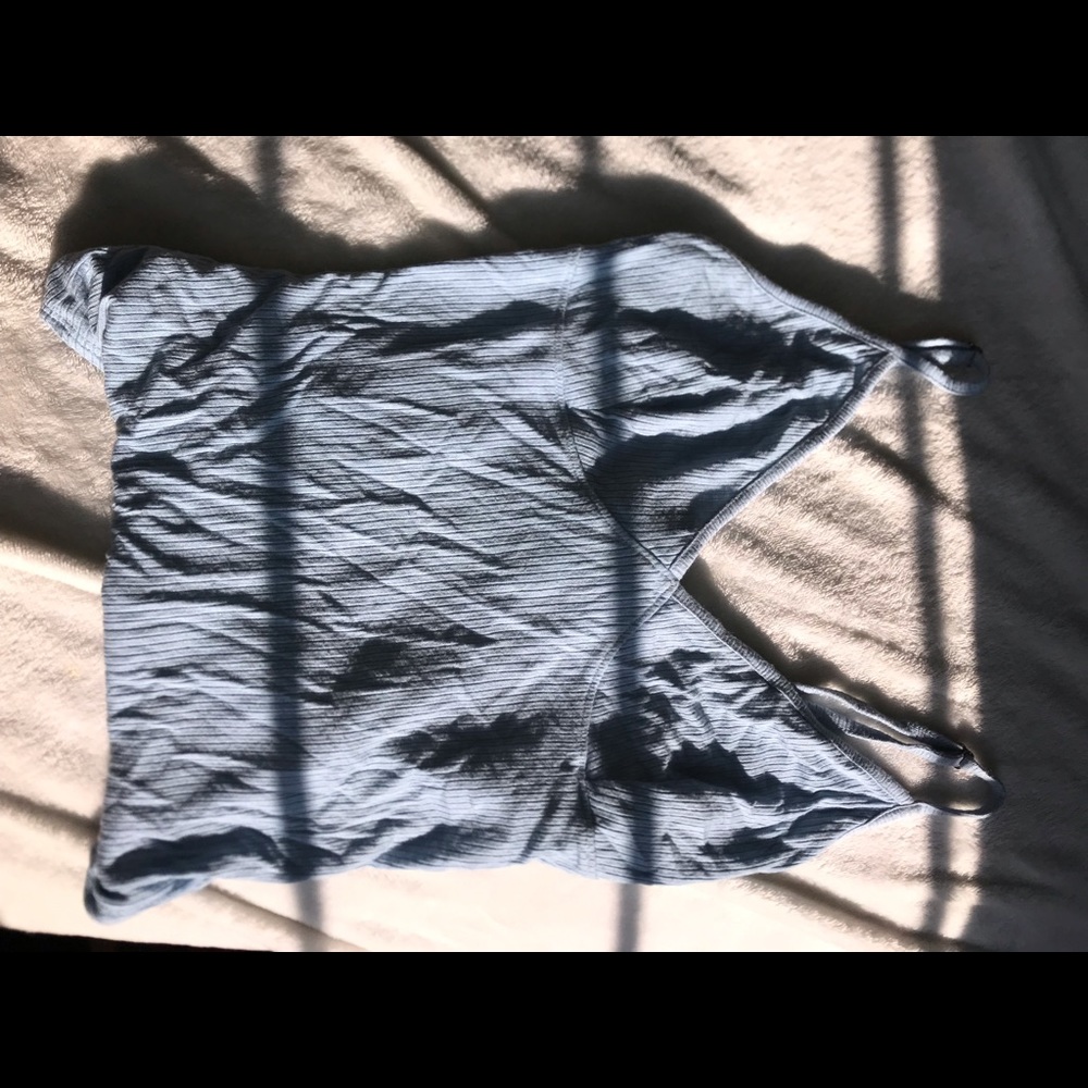 Sky blue body suit